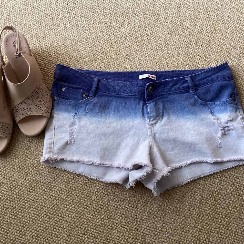Vintage Bongo Ombre  Frayed Denim Short Shorts 13